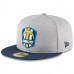 Men's Los Angeles Chargers New Era Heather Gray/Navy 2018 NFL Sideline Road Official 59FIFTY Fitted Hat 3058399